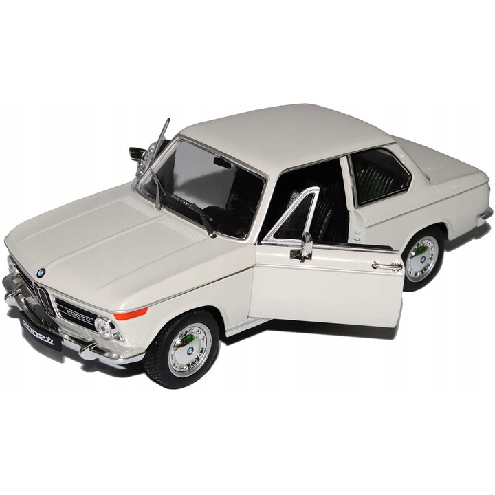 Автомодел BMW 2002 ti, Welly, 1:24, бял/бежов, 17x9x6,5см