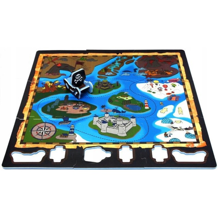 Puzzle piankowe Artyk Wyspa Skarbow 9 elemente, 32x32cm, multicolor