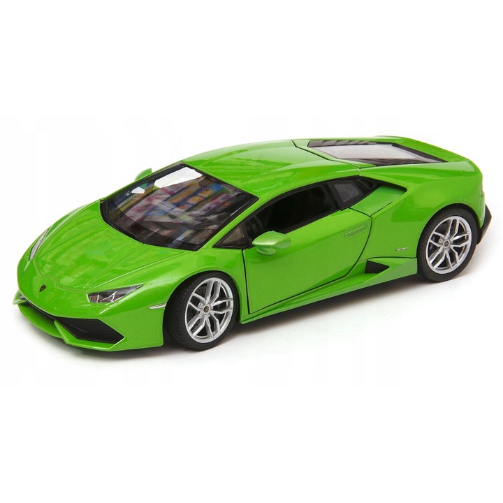 Lamborghini Huracan Coupe 1:24 modellautó, Welly, zöld, 19cm