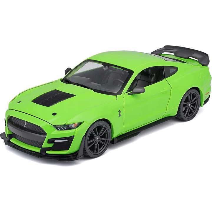 Maisto Mustang Shelby GT500 fém kisautó, 1:24, zöld, mozgatható elemekkel