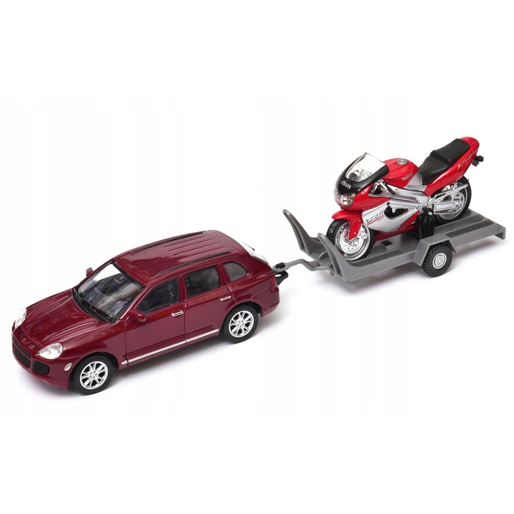 Dromader motorkerékpár modell 1:18, precíz részletek, 6cm, fém és műanyag, gumi kerekek