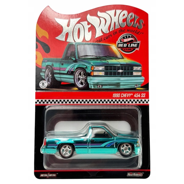 Masinuta metalica Hot Wheels 1990 Chevy 454 SS, editie speciala Red Line Club, 8x3cm