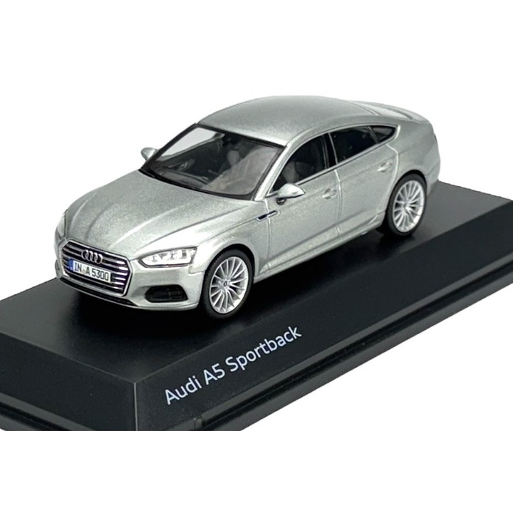 Audi A5 Sportback 1:43 modellautó, fém, ezüst