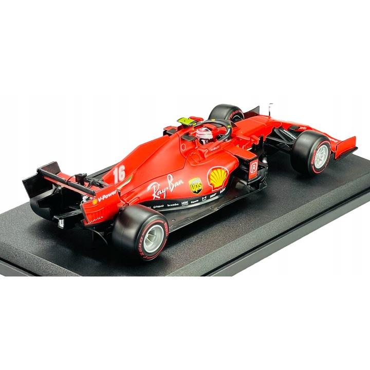 Fém modellautó Formula 1 Ferrari SF1000 #16 Charles Leclerc 2020, 31x11cm, 1:18 BBURAGO