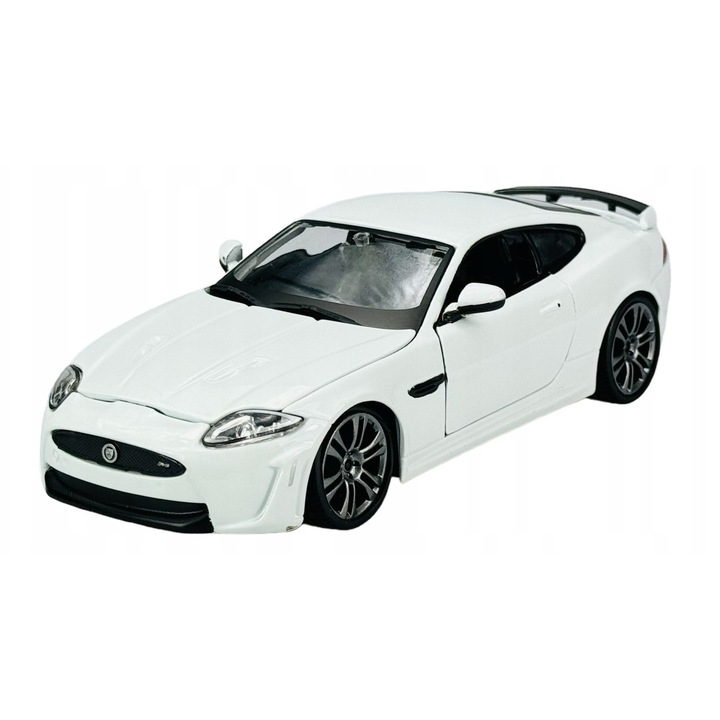 Masinuta Bburago Jaguar XKR-S, metal, alb, 1:24, 23x10,5x11,5cm