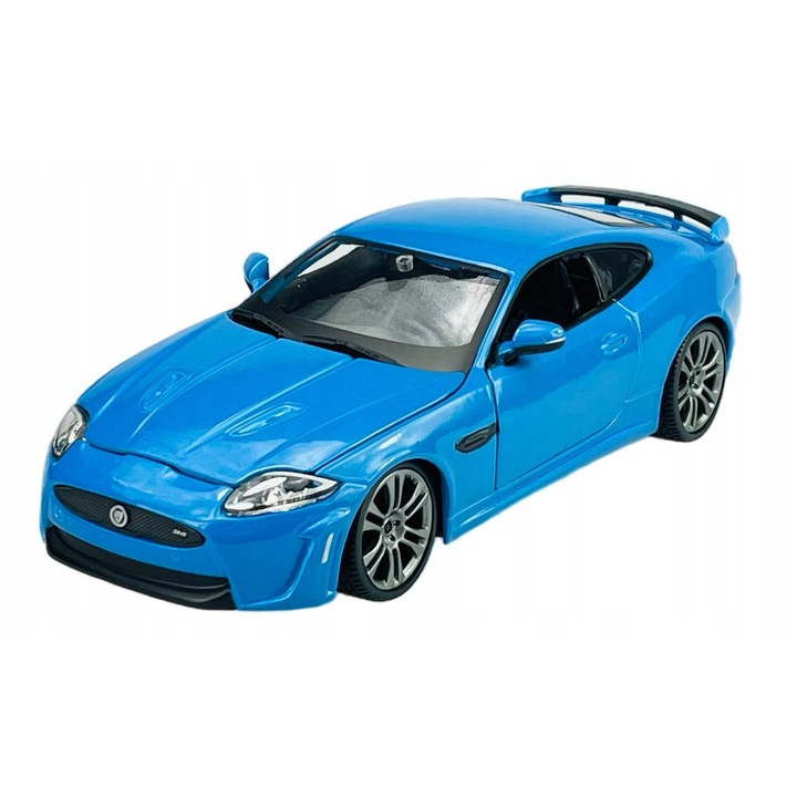 Bburago Jaguar XKR-S modellautó, 1:24, nyitható ajtók és motorháztető, kék, 18,5cm