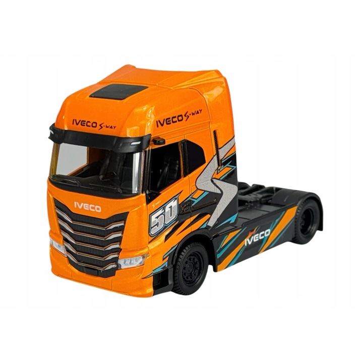 Bburago IVECO S-WAY 570 kisautó, 1:43, narancssárga