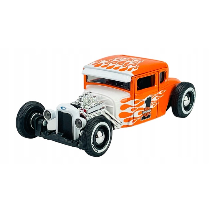 Masinuta metalica 1929 Ford Model A, Maisto, portocalie, 1:24, 15,5cm