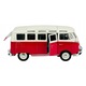 Volkswagen Van Samba fém kisautó 1:25, piros, Maisto