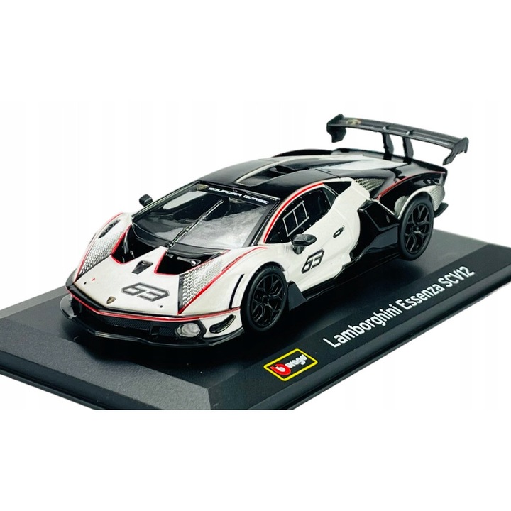 Masinuta Bburago Lamborghini Essenza SCV12, metal, 1:32, alb