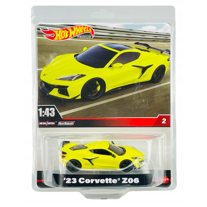 Masinuta metalica Hot Wheels Chevrolet Corvette Z06 1:43, 11x5cm, editie speciala