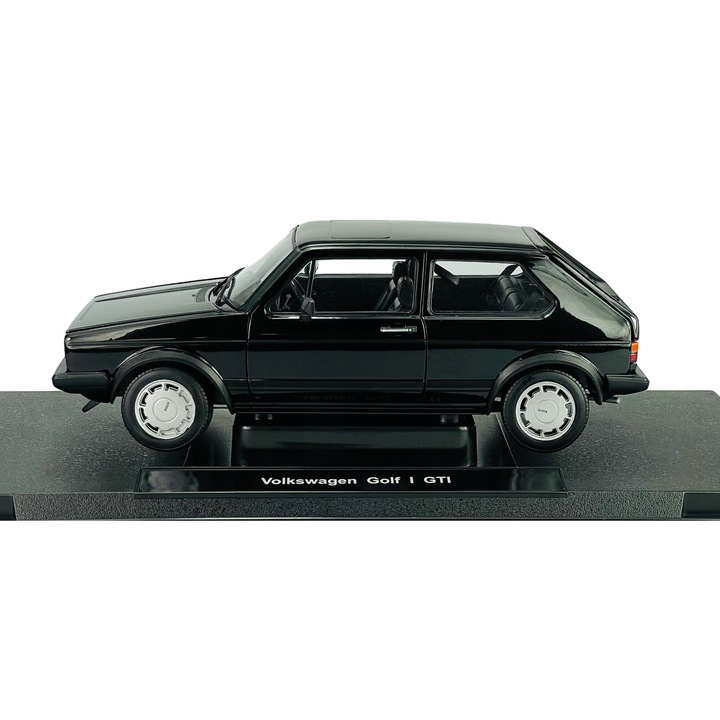 Welly Volkswagen Golf MK1 GTI kisautó, fém, 1:18, fekete
