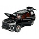 LEXUS LX570 fém autómodell, 1:24, fekete, 20x10x8,5cm, fényekkel és hangokkal