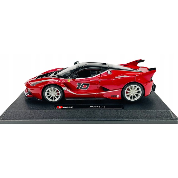 Model masinuta FERRARI FXX K 1:24, BBURAGO, metal, 20x9x5cm, rosu