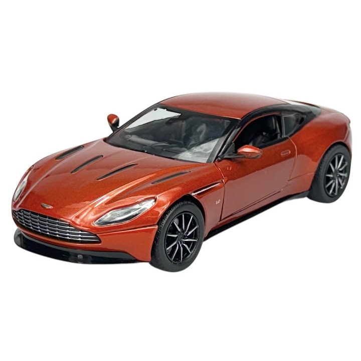 Masinuta, Motormax, Aston Martin DB11, metal, portocalie, 1:24