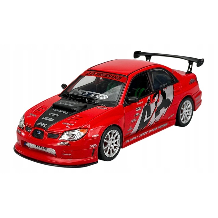 Welly Subaru Impreza WRX STI APR Performance modellautó, piros, 1:24, 18x6cm