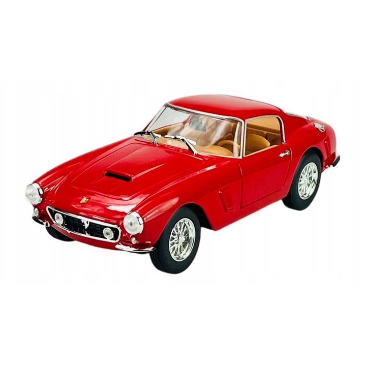 Ferrari 250 GT Berlinetta Passo Corto modellautó, 1/24, piros, fém/műanyag/gumi