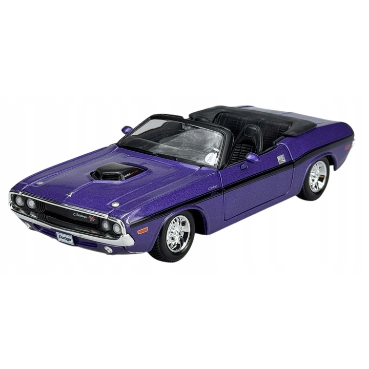Maisto 1970 Dodge Challenger R/T Convertible, 1:24, violet, 19x7cm