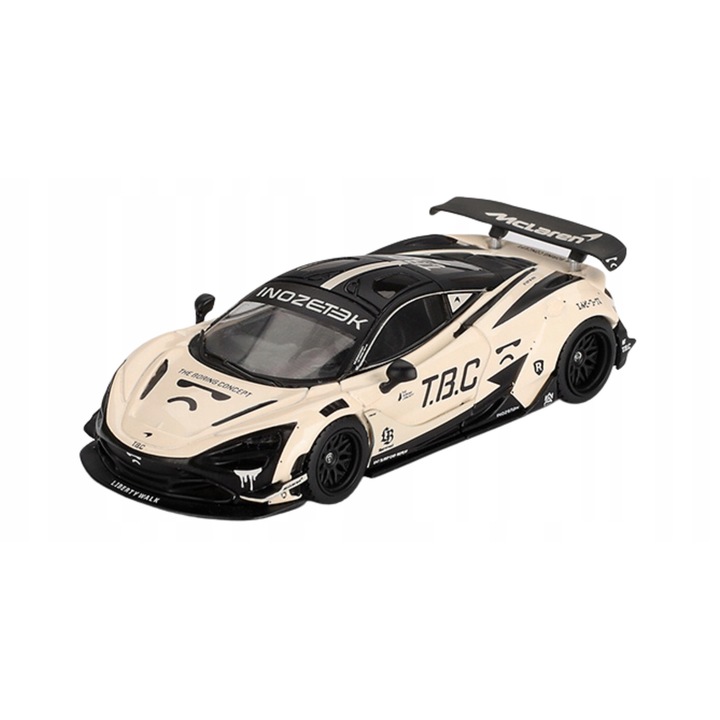 Mini GT McLaren 720S LB Works kisautó, fém, 1:64, bézs/fekete