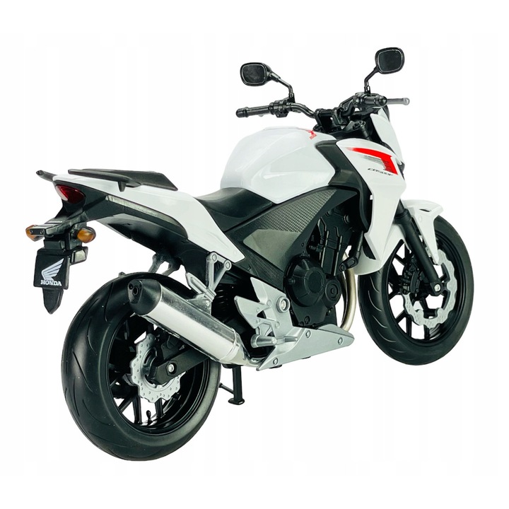 Welly Honda CB500F játék motorkerékpár, 1:18, fém és műanyag, 19cm