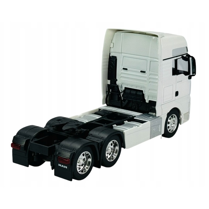 MAN TGX XXL modellautó, Welly, fehér/fekete, 18x7.5x12.2cm, gyűjtőknek