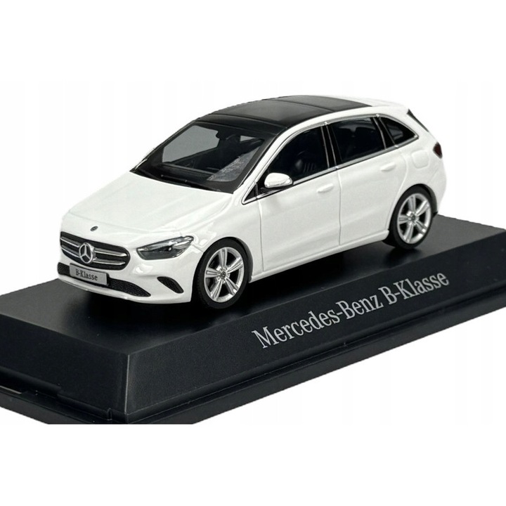 Solido Mercedes-Benz B-osztály W247 modellautó, fehér/fekete, 10,5x4,5x3,5cm, 1:43 méretarányú, gyűjtői darab