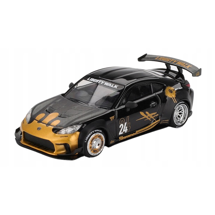 Automacheta Mini GT 2025 Toyota GR 86 LB-Nation, 1:64, fekete/arany