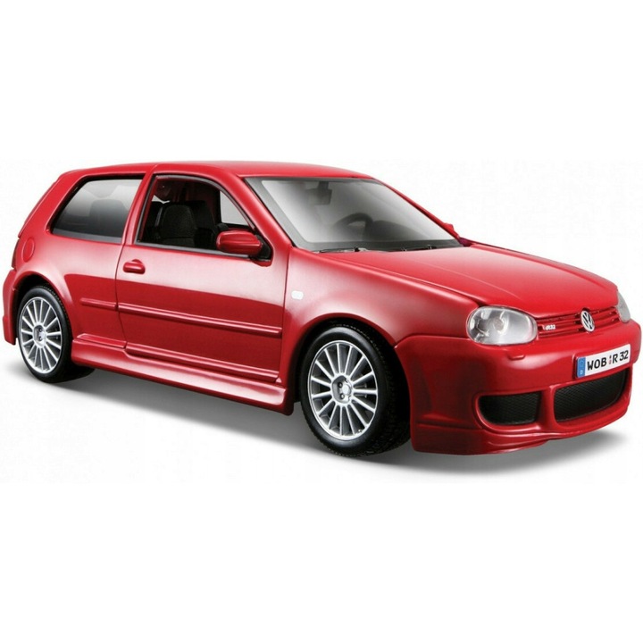 Maisto Volkswagen Golf R32 kisautó, piros, 1:24, 23x10,5x11,4cm