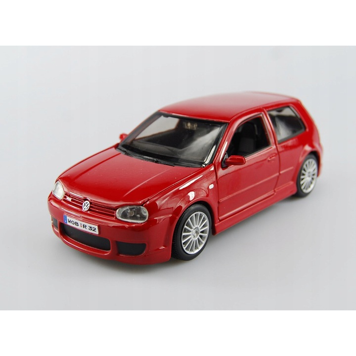 Maisto Volkswagen Golf R32 kisautó, piros, 1:24, 23x10,5x11,4cm