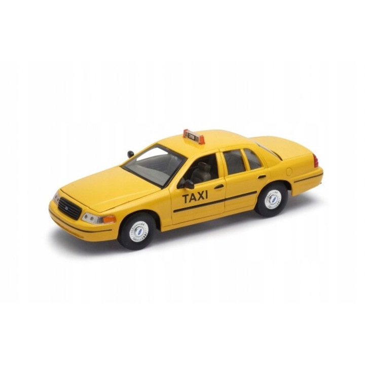 Ford Crown Victoria Taxi modellautó 1:24, Welly, fém, 19,5x6,5x7cm