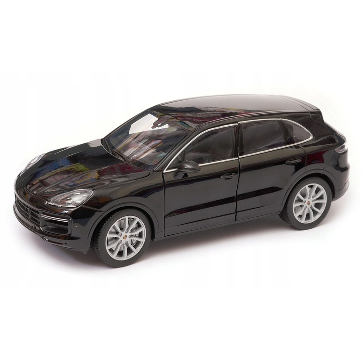 RC autó Porsche Cayenne Turbo 1:24, Dromader, fekete, 4 csatornás, méretek 38x13x12cm