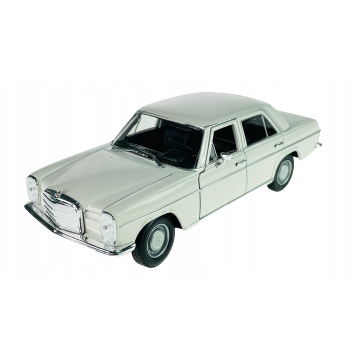 Gyűjtői autó, Welly, Mercedes Benz 220, fém, fehér, 19,5x7x5,5cm, 1:24