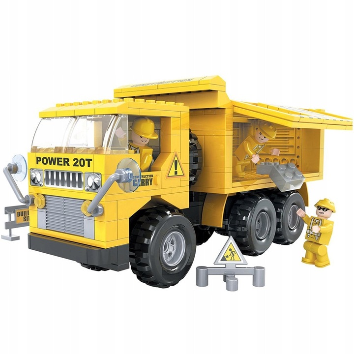 Seturi de constructie Dromader, Pojazde budowlane, 264 elemente, 3 figurine