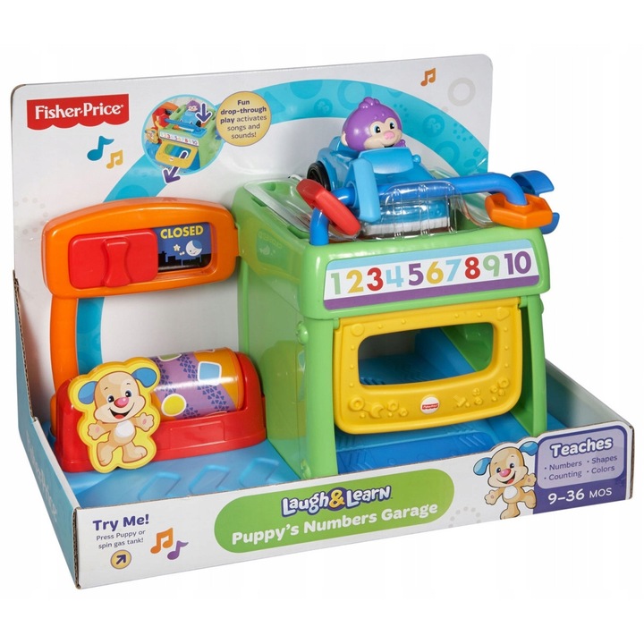 Jucarie interactiva Fisher-Price, atelier auto, 9 luni+, 0,95 kg, multicolor
