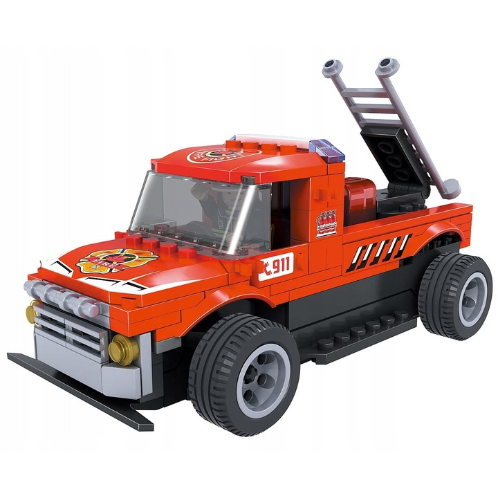 Set klocki Dromader, vehicul de pompieri radio controlat, 185 piese, multicolor, 6+ ani