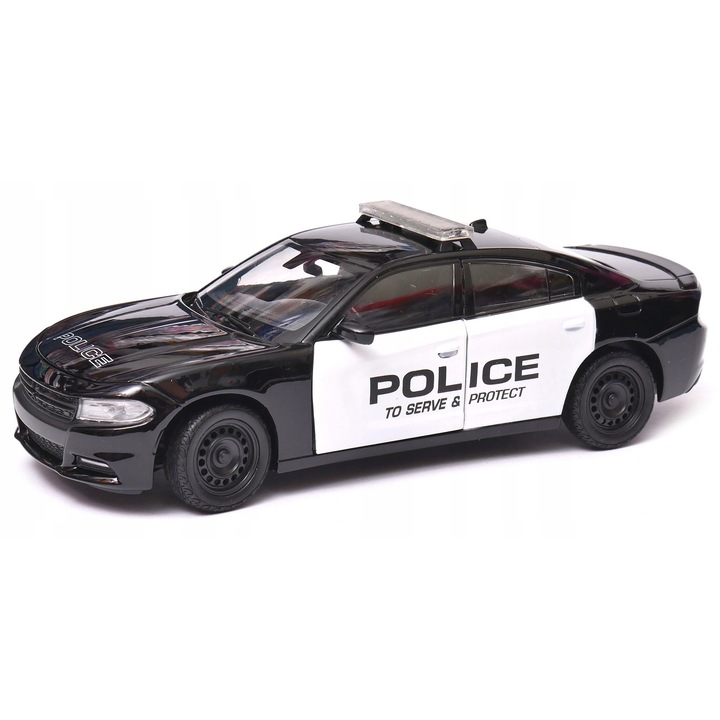 Welly Dodge Charger Pursuit 2016 öntött autómodell, 19cm, fém, nyitható ajtók, 1:24