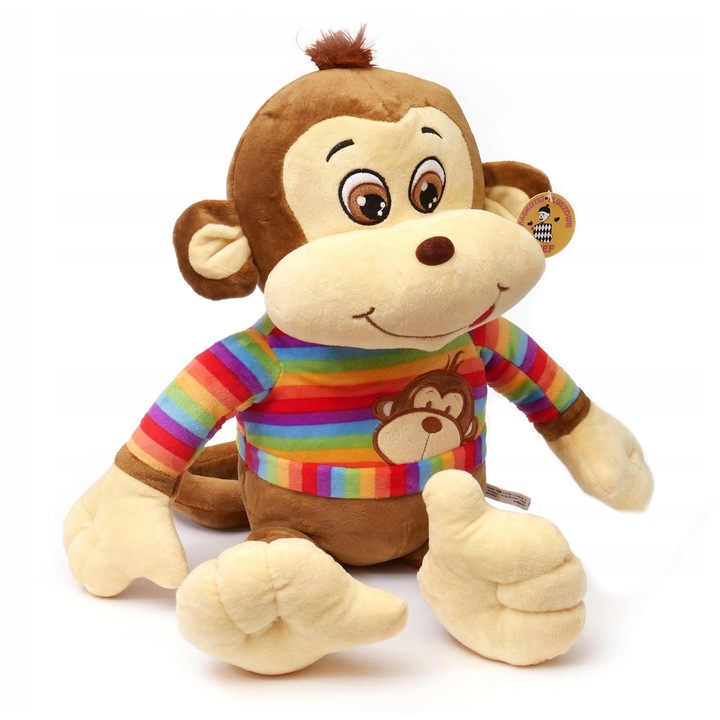 Maimuta colorata Fiki Miki 55cm, bej si maro, 50x25cm