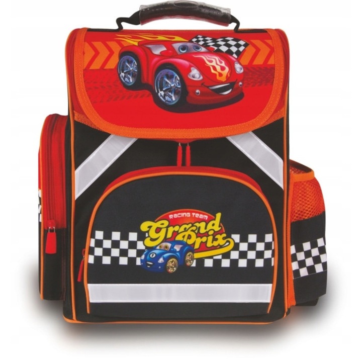 Coolpack iskolatáska, Auto Race modell, 3 külső zseb, 34x28x14cm