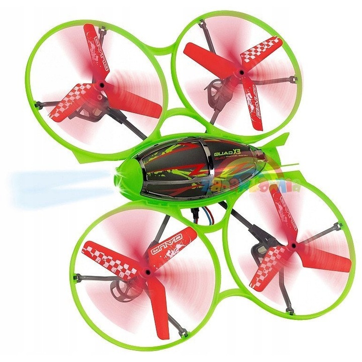 RC Quad X3 drón, 28cm, 2,4GHz, 4 csatornás, 8 perc repülési idő, 12 éves kortól