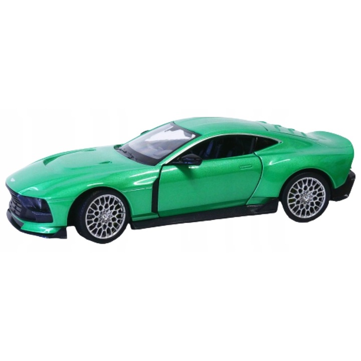 Aston Martin Valour fém modell, 1:24, Welly, zöld, 19cm