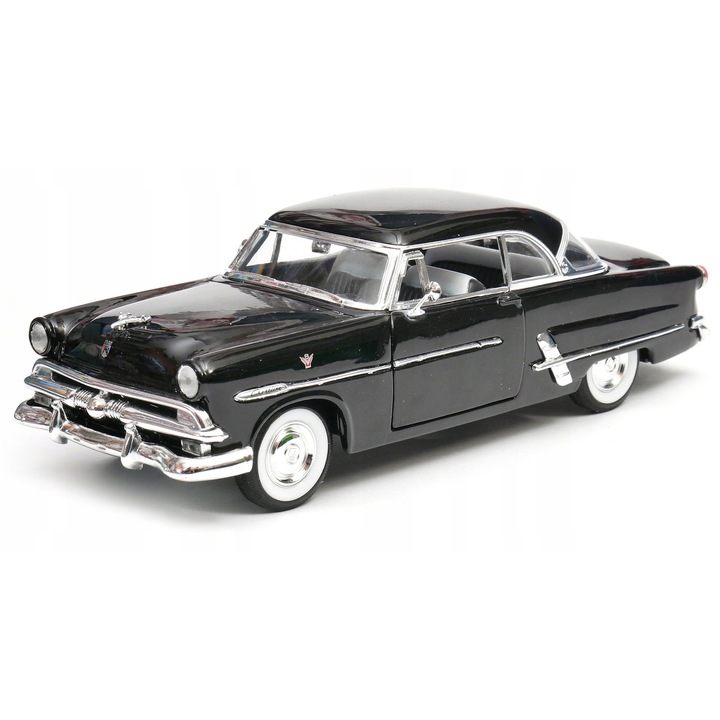 Automobil fém Ford Crestline Victoria 1953, Welly, 1/24, fekete, 19,5x9x6,5cm