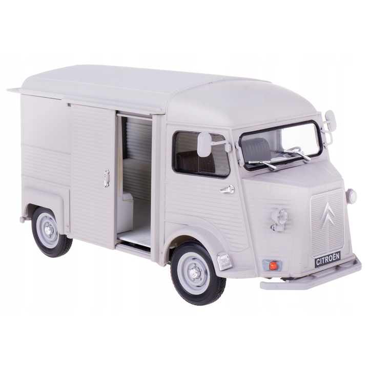 CITROEN TYPE H modellautó, Welly, 1:24, szürke, 16x8,5x8,5cm