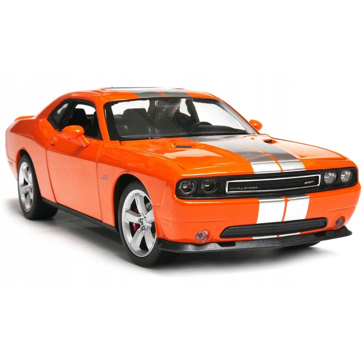 Dodge Challenger SRT modellautó 1:24, Welly, fém, nyitható ajtók, 19x9x5,5cm