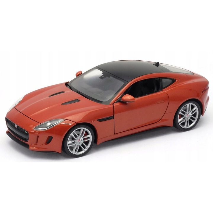 Gyűjtői autó Jaguar F-Type Coupe, Welly, 1:24, réz színű, 18,7x7,5x5,7cm