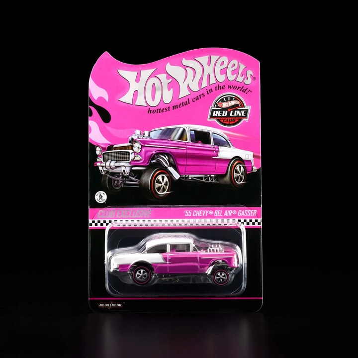 Masinuta Hot Wheels '55 Chevy Bel Air Gasser, set colectioner, rosu, 2025