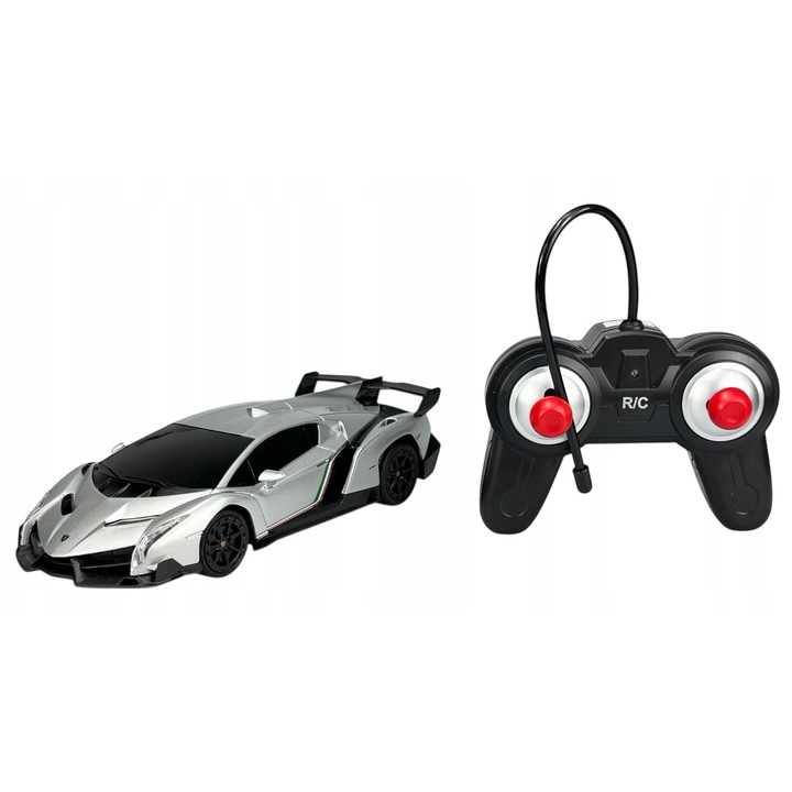 Lamborghini Veneno R/C 1:24 ötvözet autó, ezüst