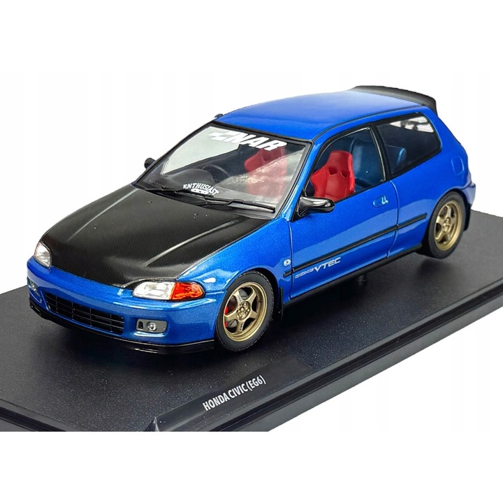 Solido Honda Civic EG6 fém kisautó, 1:18, kék
