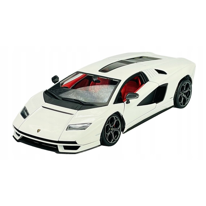 Bburago Lamborghini Countach LPI 800-4 kisautó, fém, 1:24, fehér
