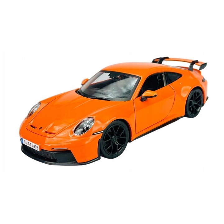 Автомодел Bburago Porsche 911 (992) GT3, 1:24, оранжев, 18,5см
