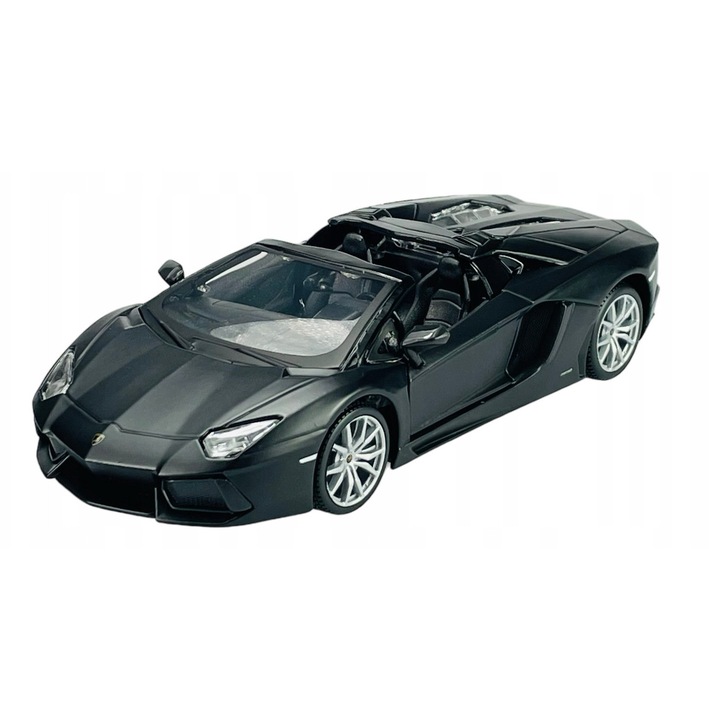 Modell fém Lamborghini Aventador Coupe 1:24, 33 elem, grafit, 20x8,5x4,5cm